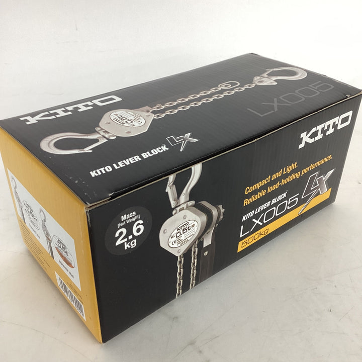 ★KITO(キトー) レバーブロック LX005 (LX1B) 荷重:0.5t 揚程:1.2m【狭山】