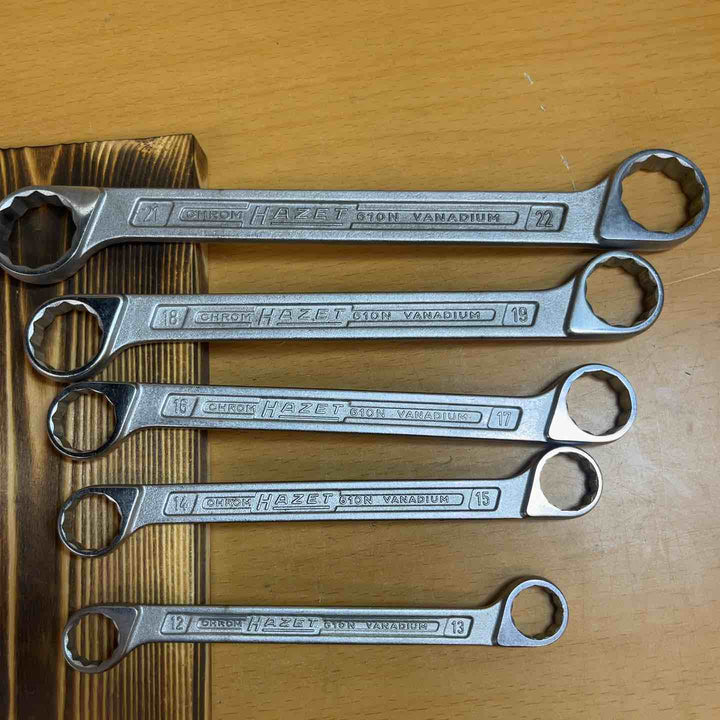 ▲ハゼット(HAZET) ダブルボックスエンドレンチ ショートストレートメガネレンチ 610N 12-22mm 5本セット【越谷店】