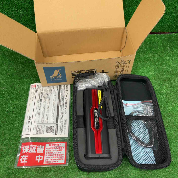 【未使用品】▼シンワ レーザーロボ SHELL グリーン/レッド レーザー墨出し器+受光器 2台分セット 70827 71501 70826 71920【桶川店】