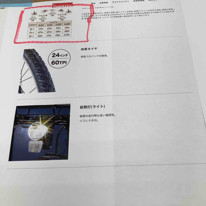 【店頭受取り限定】マキタ 40V電動自転車 モデル：BY001GZ リチウムイオンバッテリー 40Vmax/8.0Ah BL4080Fセット【川崎店】