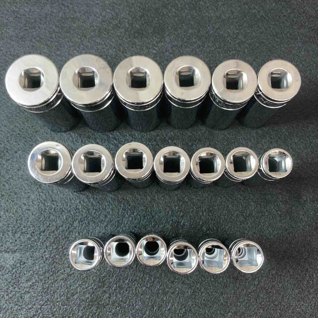 【中古美品】ブルーポイント(BluePoint) 3/8インチ ディープソケット 12角12P (BLPLM386-3824) 6㎜-24㎜ 19個 Snap-on【東大和店】