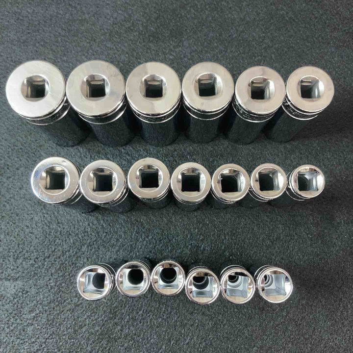 【中古美品】ブルーポイント(BluePoint) 3/8インチ ディープソケット 12角12P (BLPLM386-3824) 6㎜-24㎜ 19個 Snap-on【東大和店】