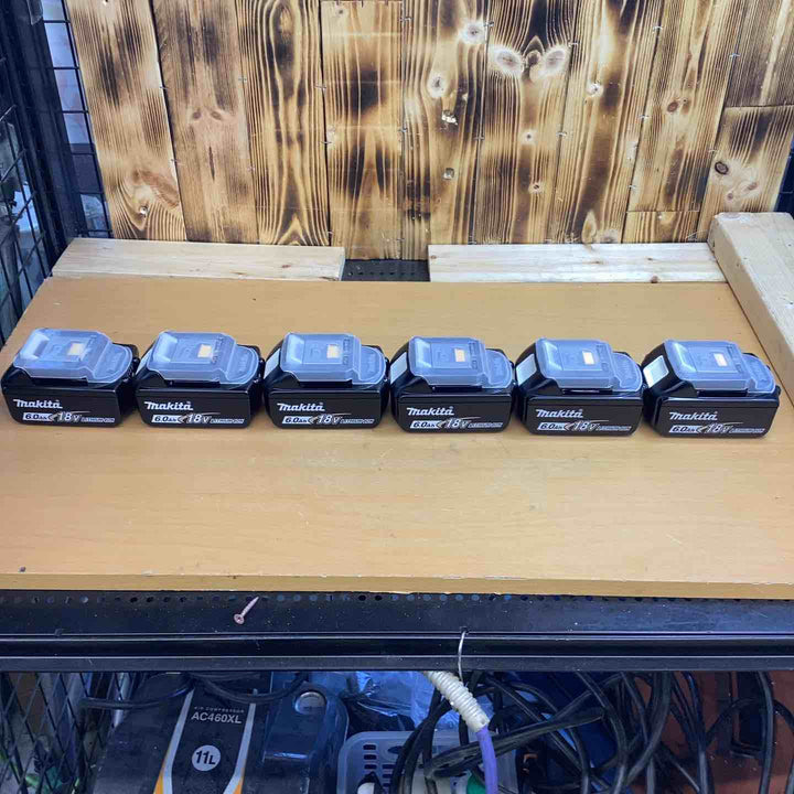 未使用品 純製品 マキタ(makita) リチウムイオンバッテリー 18V/6.0Ah BL1860B 6個セット‼【越谷店】