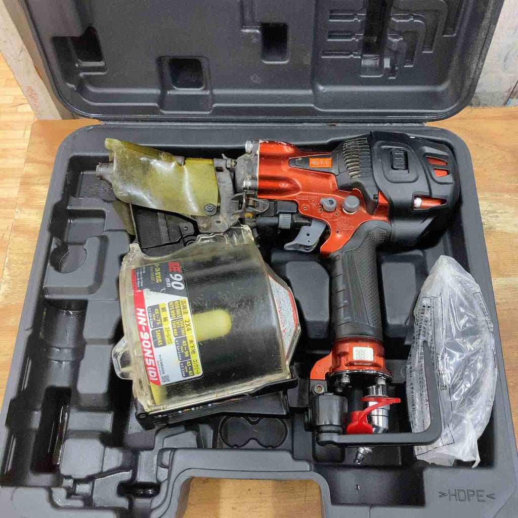 中古品】☆マックス(MAX) 高圧エア釘打ち機 HN-90N5(D)-R 90mm