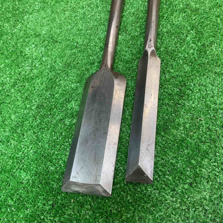 在銘「助延正」 突き鑿 2本組 ノミ 和工具【岩槻店】