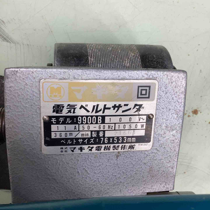 ◇マキタ(makita) ベルトサンダ 9900B 木材 金属 樹脂 石材 バリ取り 面取り 研磨 サビの剥離 平滑 研磨作業 手持ち 据え置き  【越谷店】