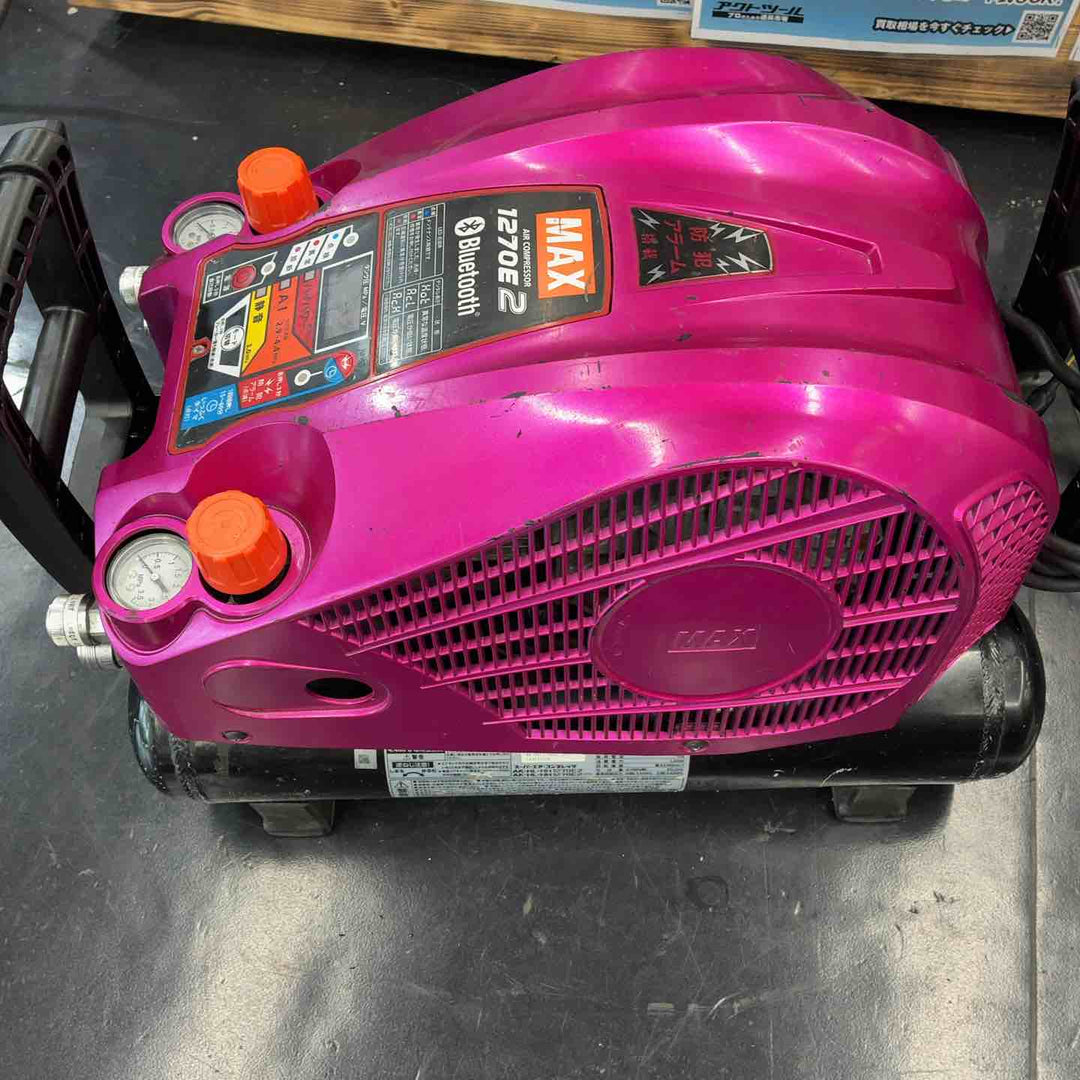 【中古品】 マックス (MAX) 高圧専用エアコンプレッサー AK-HH1270E2 ブライトマゼンタ 【藤沢店】