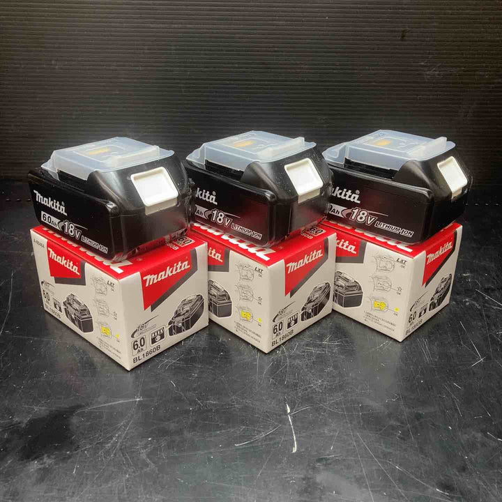 マキタ(makita) 純正 リチウムイオンバッテリー 18V/6.0Ah BL1860B 3個セット 正規品 ③【川越店】