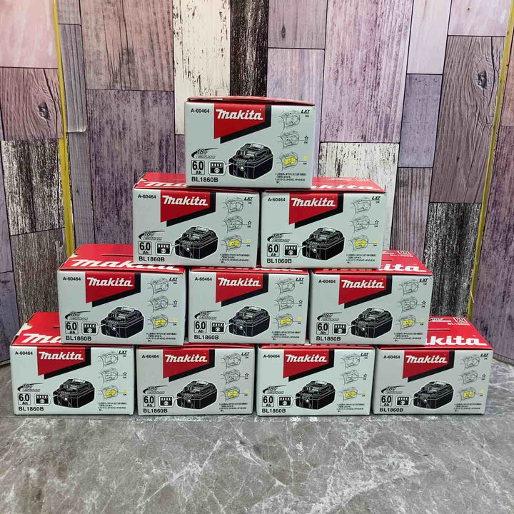 【未使用品】純正 マキタ Makita リチウムイオンバッテリー 18V 6.0Ah BL1860B 10個セット バッテリー 純正品【八潮店】