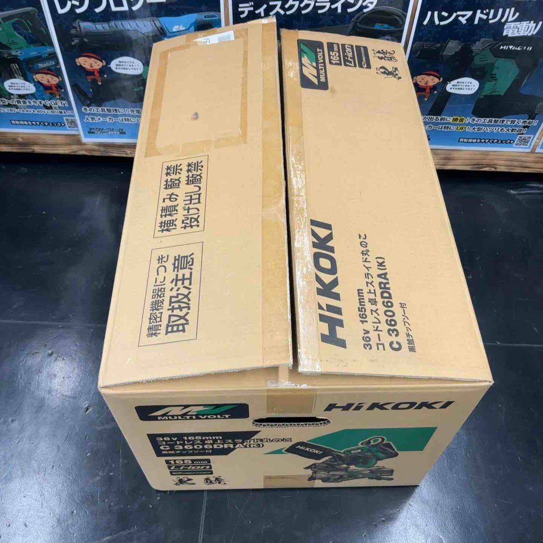 【未使用品】 HiKOKI(ハイコーキ) 旧日立工機 コードレス卓上スライド丸のこ 36V マルチボルト  刃径165mm  C3606DRA(K)(XPS)【藤沢店】