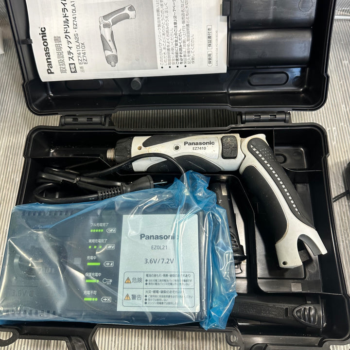 【中古】パナソニック(Panasonic) コードレススティックドリルドライバー 3.6V グレー EZ7410LA2SH1【草加店】