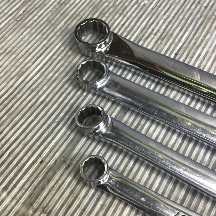 スナップオン(Snap-on) ロングストレートメガネレンチ 4本セット XDHSFM1012 XDHM1214 XDHFM1417 XDHFM1719【中古品】