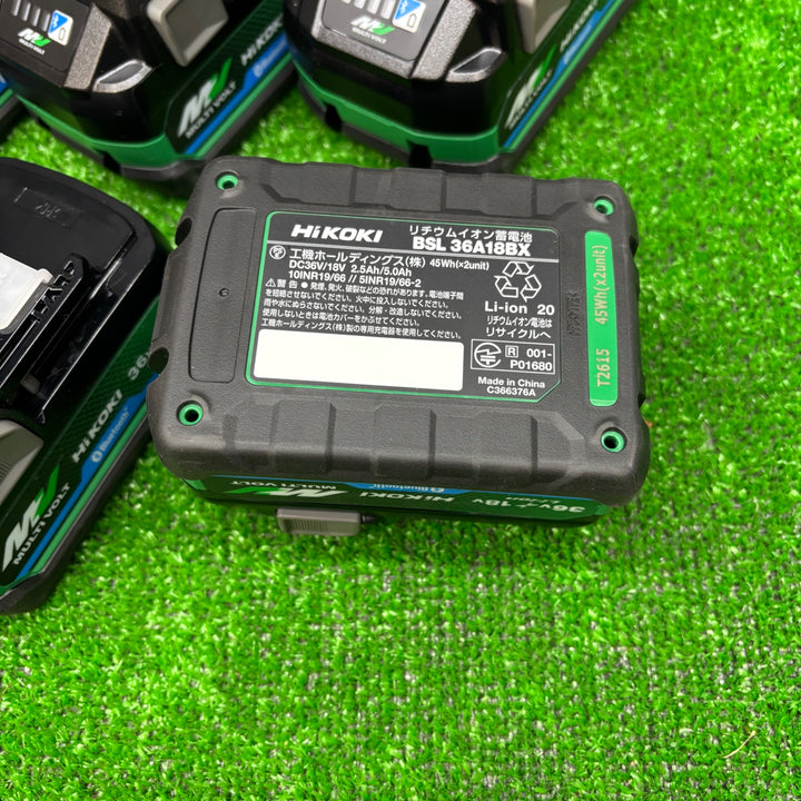 【未使用品】ハイコーキ(HIKOKI ※旧:日立工機) リチウムイオンバッテリー 36V/2.5Ah BSL36A18BX 10個【電材館越谷店】