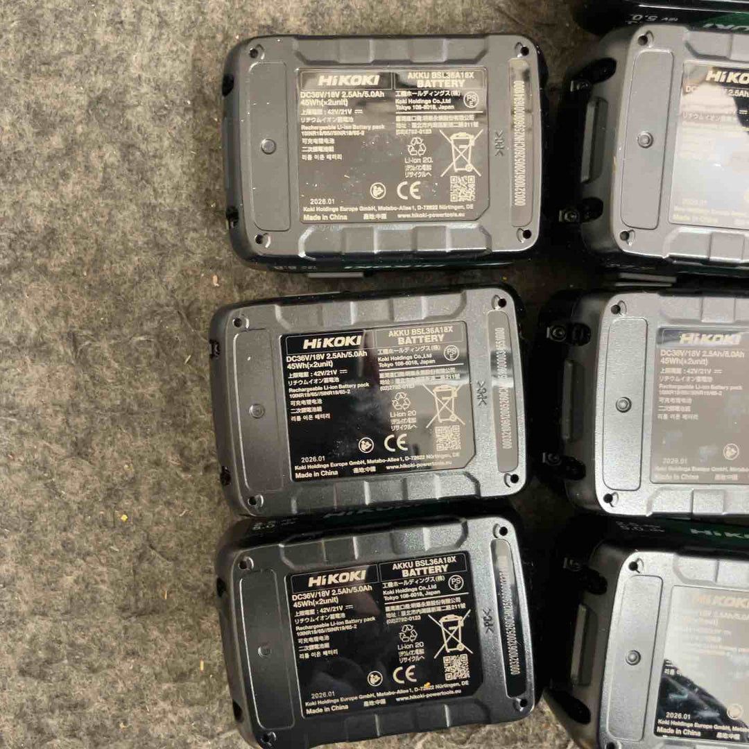 10個 ハイコーキ HIKOKI リチウムイオンバッテリー 36V 2.5Ah BSL36A18X【鴻巣店】