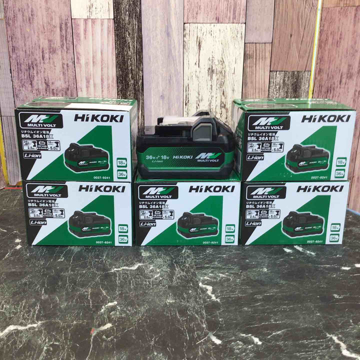 ハイコーキ(HIKOKI ※旧:日立工機) リチウムイオンバッテリー 36V/2.5Ah BSL36A18X 5個セット【八潮店】