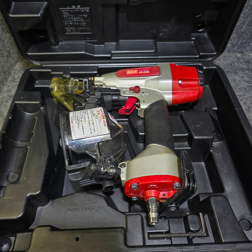 　①マックス　常圧　くぎ打ち機　MAX cn450   2.0 マックス（MAX） CN-450 50mm常圧釘打機 ワイヤ−連結釘専用タイプ