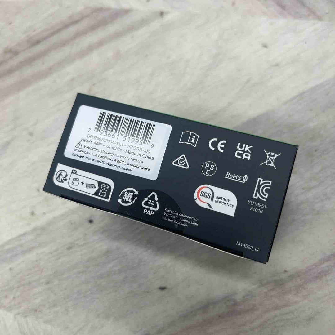 Black Diamond スポット400-R グラファイト 400ルーメン アウトドア ヘッドライト コンパクト 充電式モデル 【越谷店】