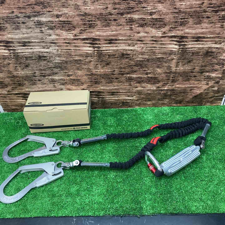 ◇ツヨロン(TSUYORON) フルハーネス用 ツインランヤード THL-2-NV93SV-21KS-BK-2R23-BX 新規格 墜落制止用器具【川越店】