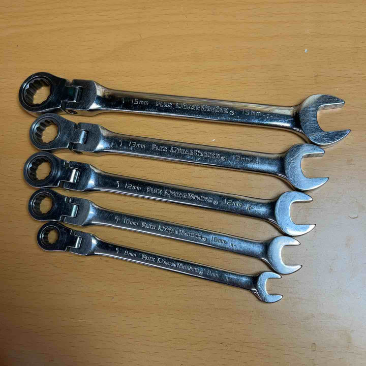 シグネット(SIGNET) 5本 コンビネーションギアレンチ フレックス 34715 34713 34712 34710 34708 13.12は首振り部グラグラ 【越谷店】