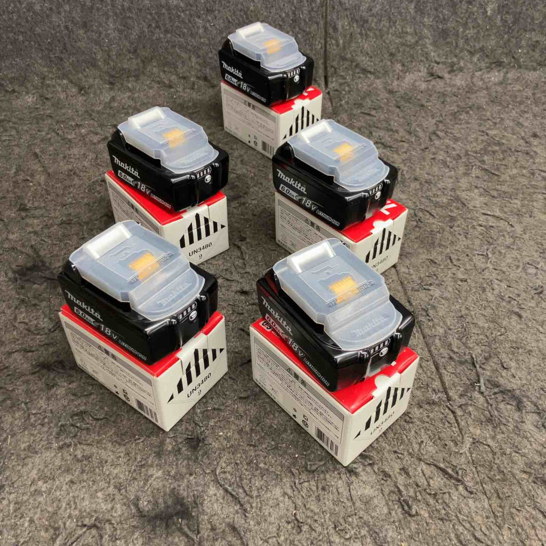 マキタ(makita) リチウムイオンバッテリー 18V/6.0Ah BL1860B 5点まとめ【鴻巣店】