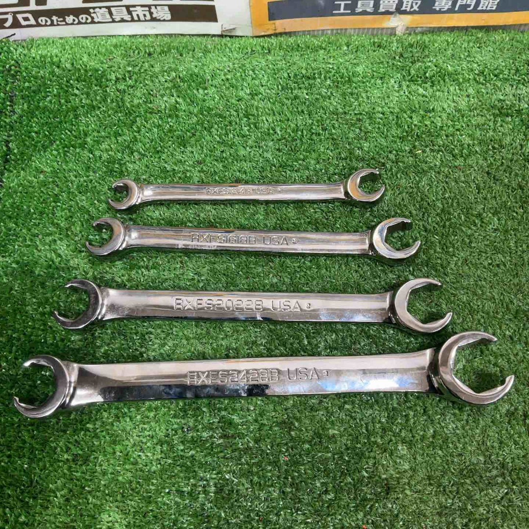 スナップオン(Snap-on) 1/2フレアナットレンチ4点セット RXFS1214B・1618B・2022B・2428B【草加店】