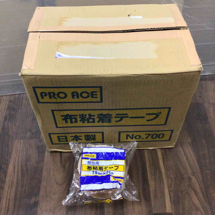 プロエース 梱包用 布粘着テープ No.700 75mm×25m 24巻き入り【川口店】