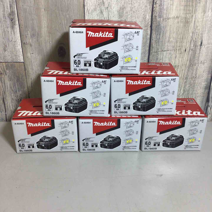 マキタ(makita) リチウムイオンバッテリー 18V/6.0Ah BL1860B 6個セット【戸田店】