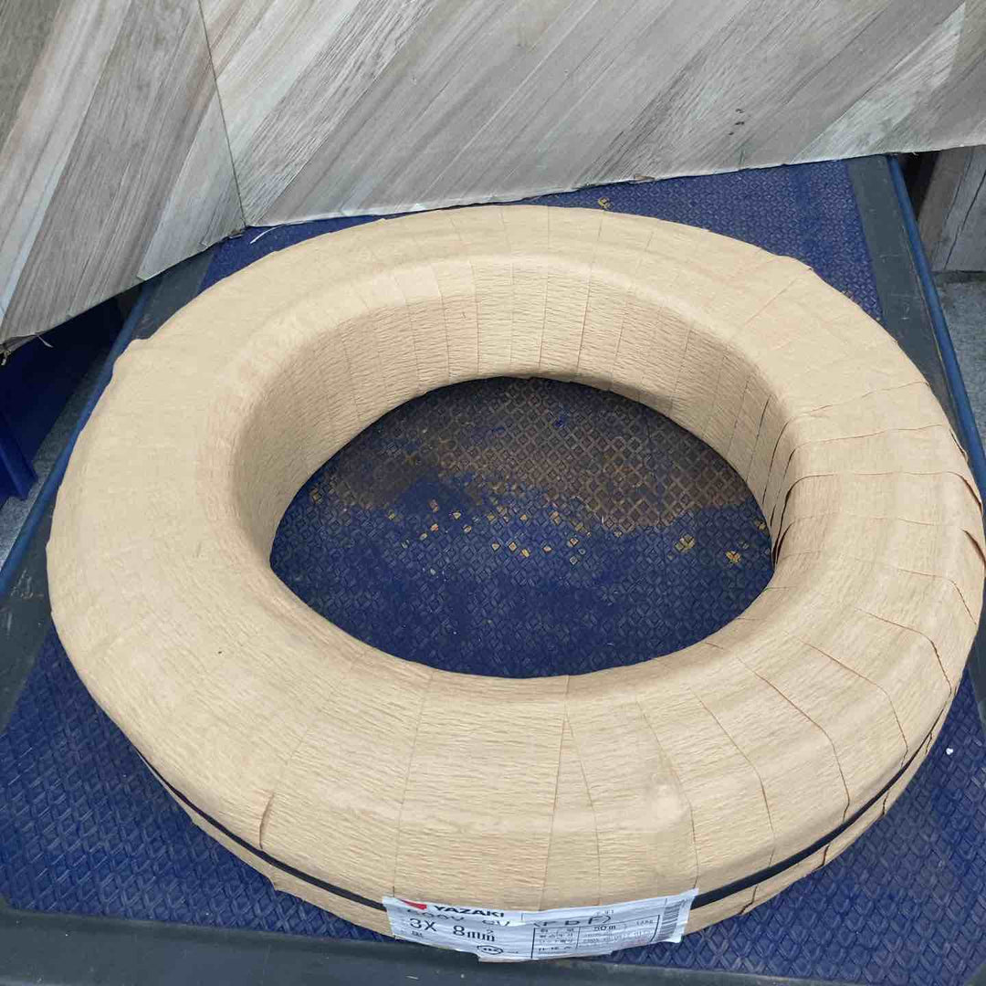 【未使用品】◇矢崎電線 YAZAKI CVケーブル 600V 3×8 50m 2026/05製 新品紙巻【八潮店】