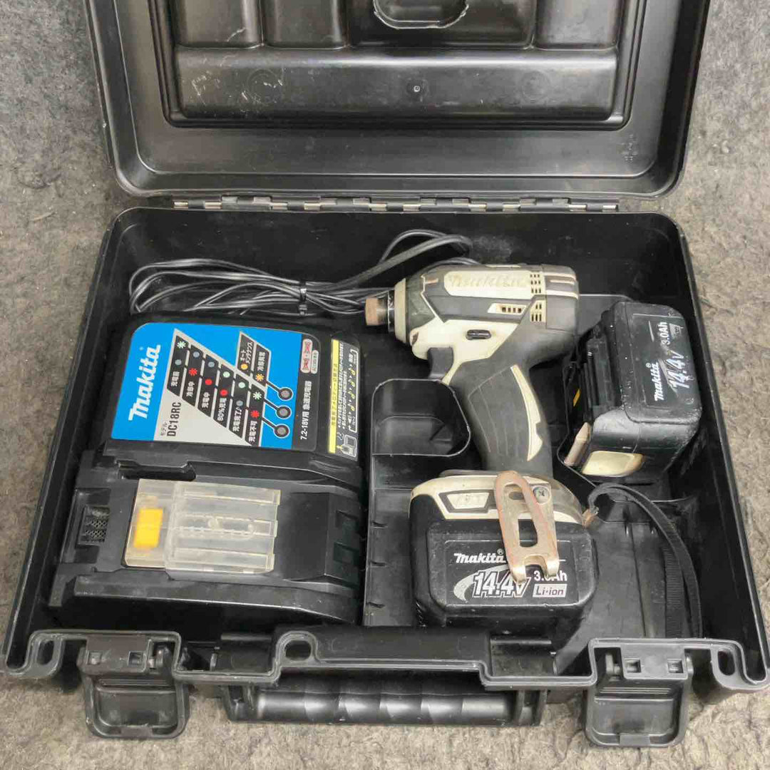 ★マキタ(makita) コードレスインパクトドライバー TD138DRFXW ケース(14.4V3.0Ahバッテリー[262][343]、充電器)【鴻巣店】