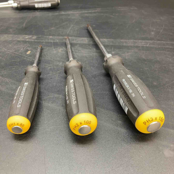 ◇PB SWISS TOOLS スイスツールズ 6本組スイスグリップ 貫通マイナス・プラスドライバーセット 8249.DNCBB【川越店】