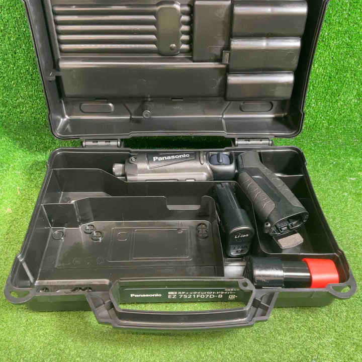 【中古品】パナソニック 充電スティックインパクトドライバー トルク25N・m ワイド・スポットLED搭載 EZ7521F07D-B ブラック【藤沢店】