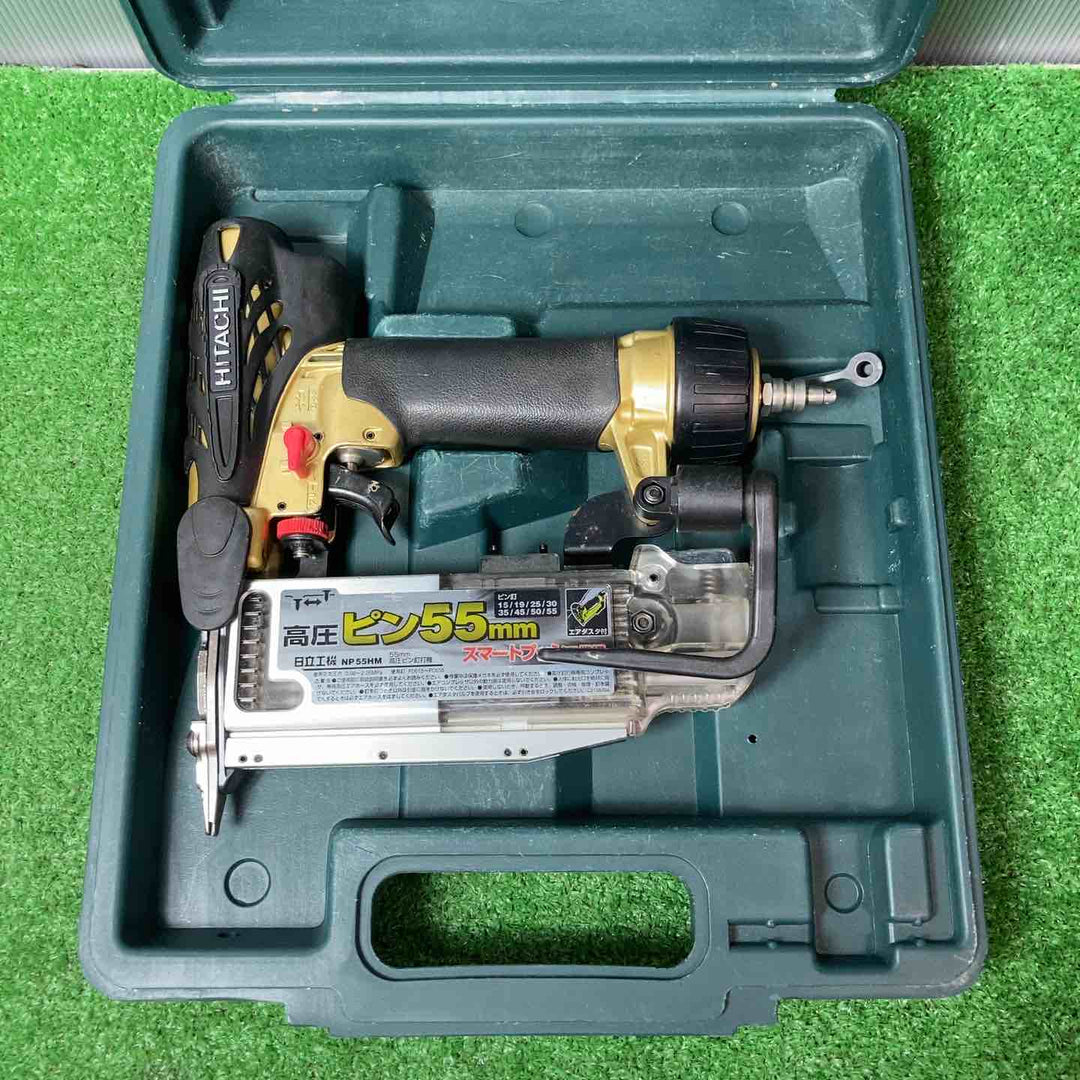 【中古品】★ハイコーキ(HIKOKI ※旧:日立工機) 高圧ピンネイラ NP55HM ◇自店メンテナンス済♪【岩槻店】