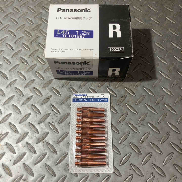 Panasonic パナソニック CO2・MAG溶接用チップ L45 1.2mm TET01297 R 100個入り【草加店】