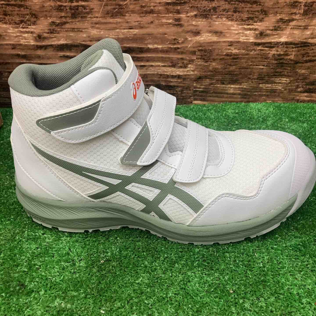 アシックス(asecs) ワークシューズ ウィンジョブ CP216 ホワイト/ライケングリーン 25.5 cm 3E相当【川越店】