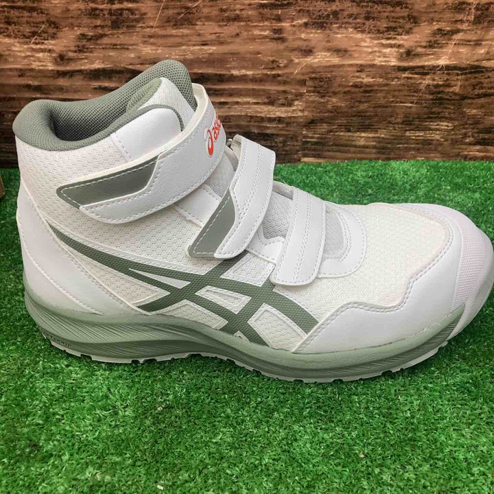 アシックス(asecs) ワークシューズ ウィンジョブ CP216 ホワイト/ライケングリーン 25.5 cm 3E相当【川越店】