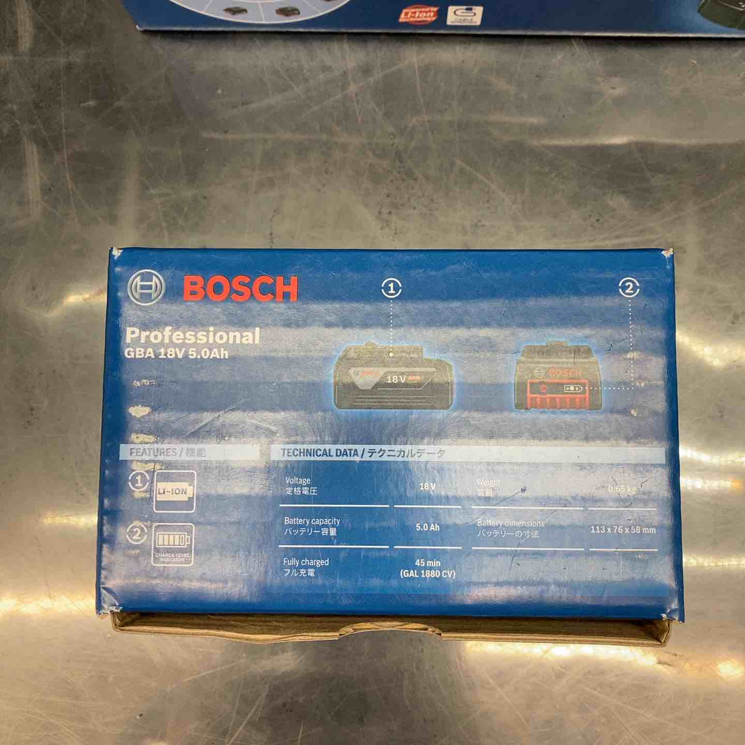 Bosch Professional(ボッシュ)18V バッテリー充電器セット(プロ用18V5.0Ahバッテリーx1個と高速充電器GAL1880CVx1個付) A1850LIB-SET【川越店】