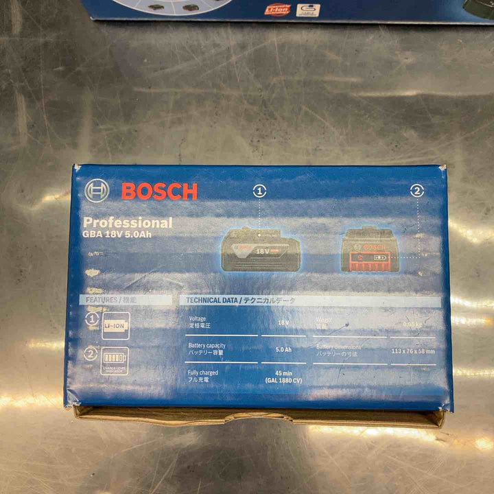 Bosch Professional(ボッシュ)18V バッテリー充電器セット(プロ用18V5.0Ahバッテリーx1個と高速充電器GAL1880CVx1個付) A1850LIB-SET【川越店】