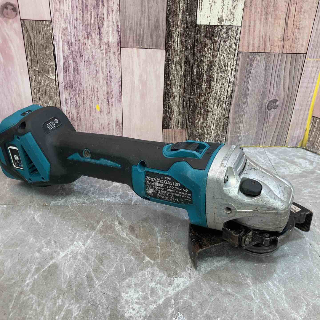 【中古品】☆マキタ makita 125mm 18V コードレスディスクグラインダ GA512DZ ハンドル フィルターなし【八潮店】