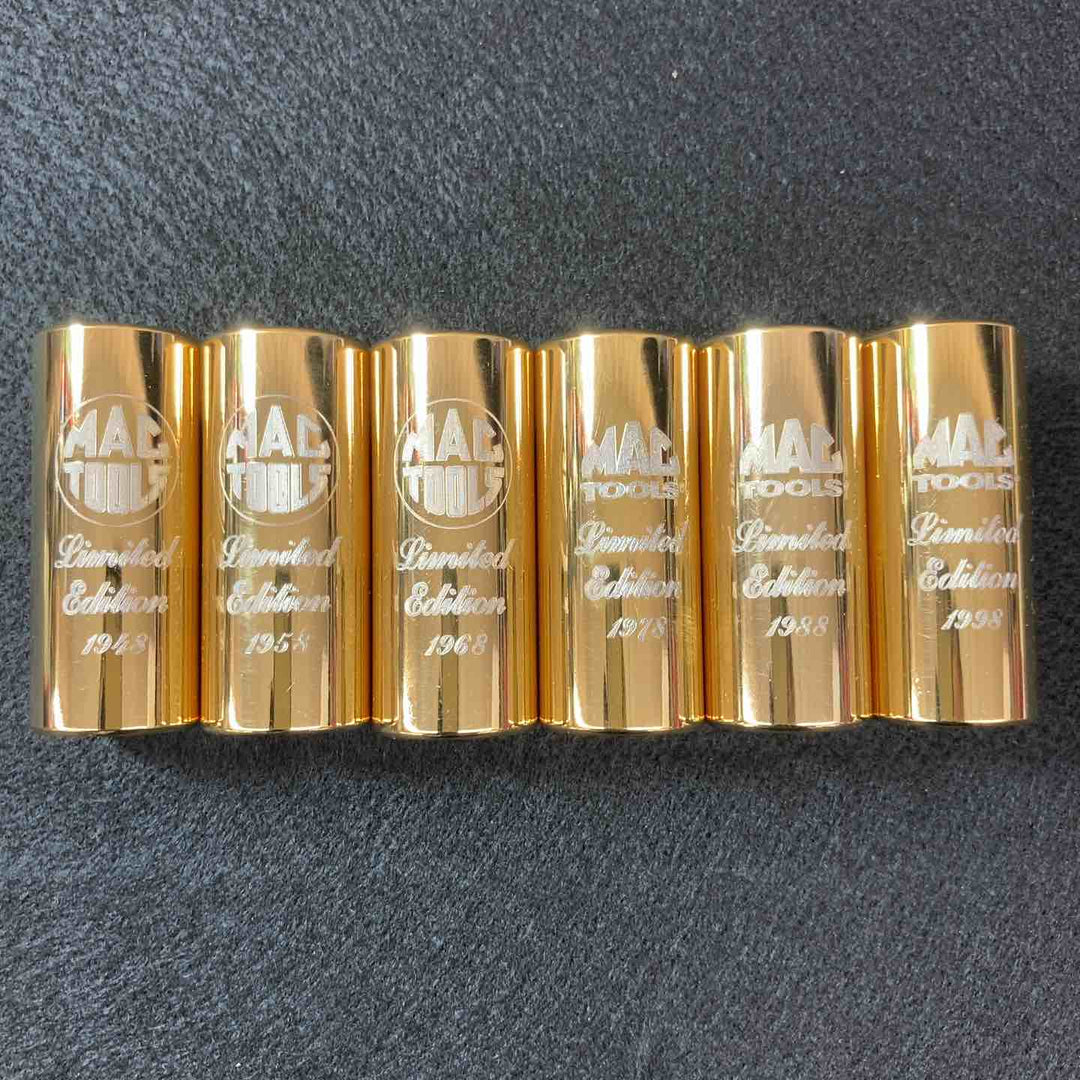 【中古美品】 マックツール(MACTOOLS) 24ｋソケットセット 60周年記念 1999年 GOLD 未使用長期保管品 【東大和店】