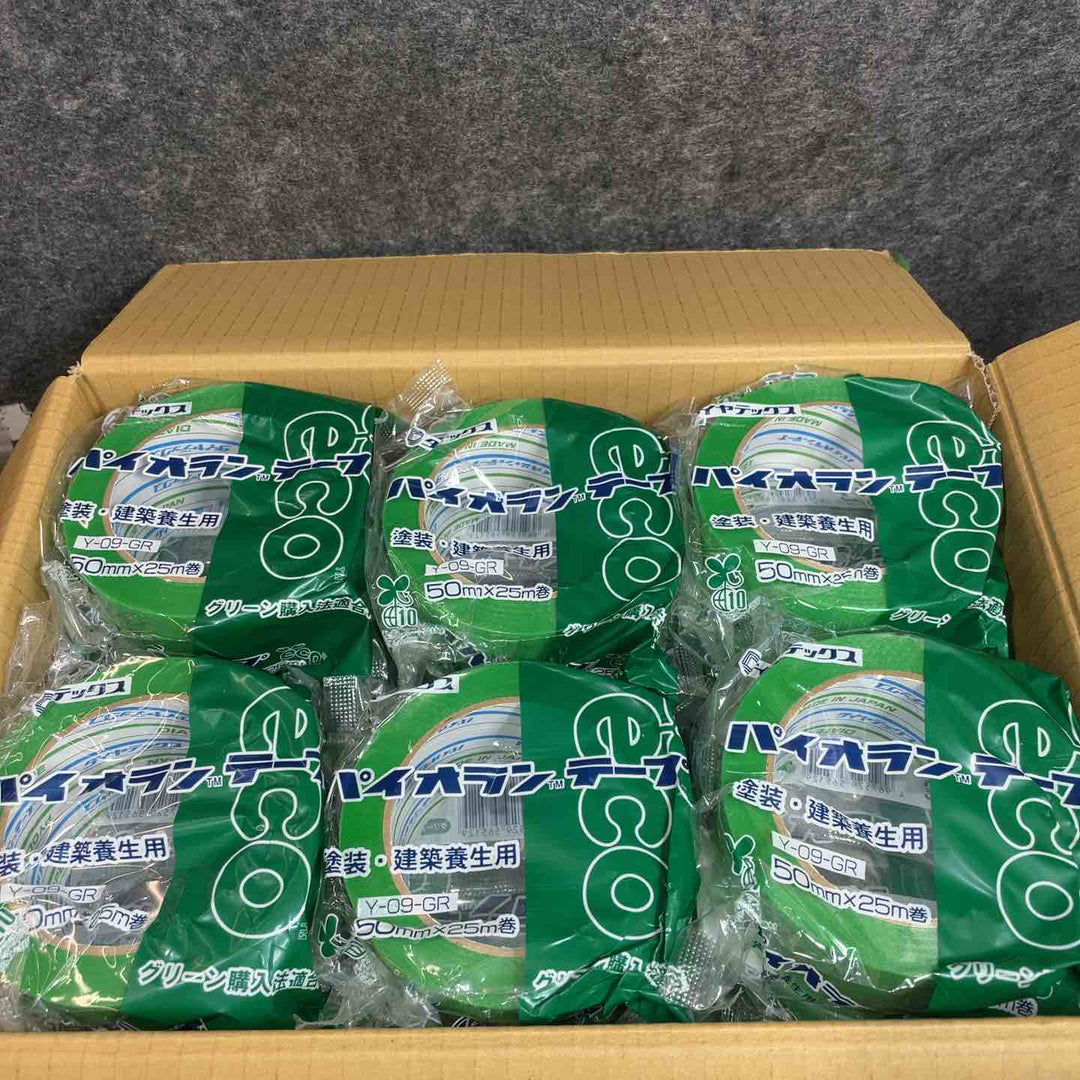 ダイヤテックス パイオラン 養生テープ 緑 Y-09-GR 50mm×25m 30巻 グリーン【桶川店】