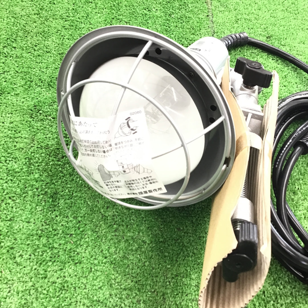 ハタヤ　防雨型水銀作業灯　バラストレス水銀ランプ　１００Ｖ５ｍ　バイス付　RGM-205【桶川店】