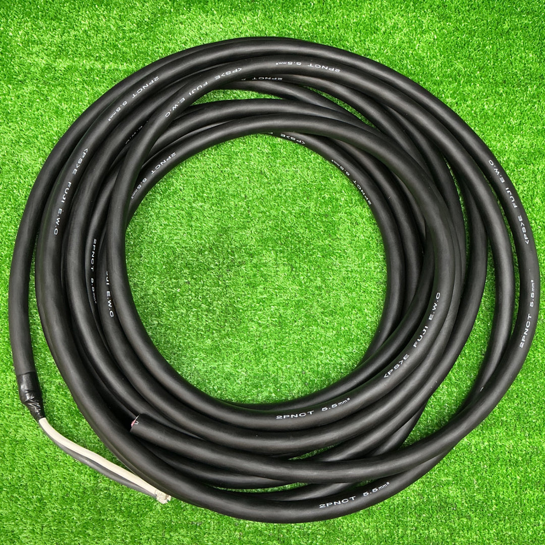 富士電線  2種EPゴム絶縁クロロプレンゴムキャブタイヤケーブル 5.5m㎡ 3心  2PNCT5.5SQ×3C 重さ約3.8kg【電材館越谷店】