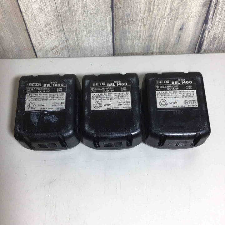 【中古品】 ハイコーキ HIKOKI 日立 リチウムイオン バッテリー 14.4V 6.0Ah BSL1460 3個 純正 純正品 【戸田店】
