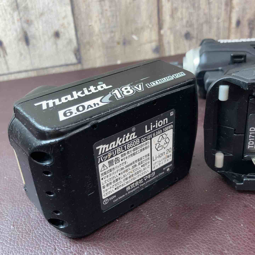 【中古品】マキタ(makita) コードレスインパクトドライバー TD171DZB バッテリー付属【東大和店】