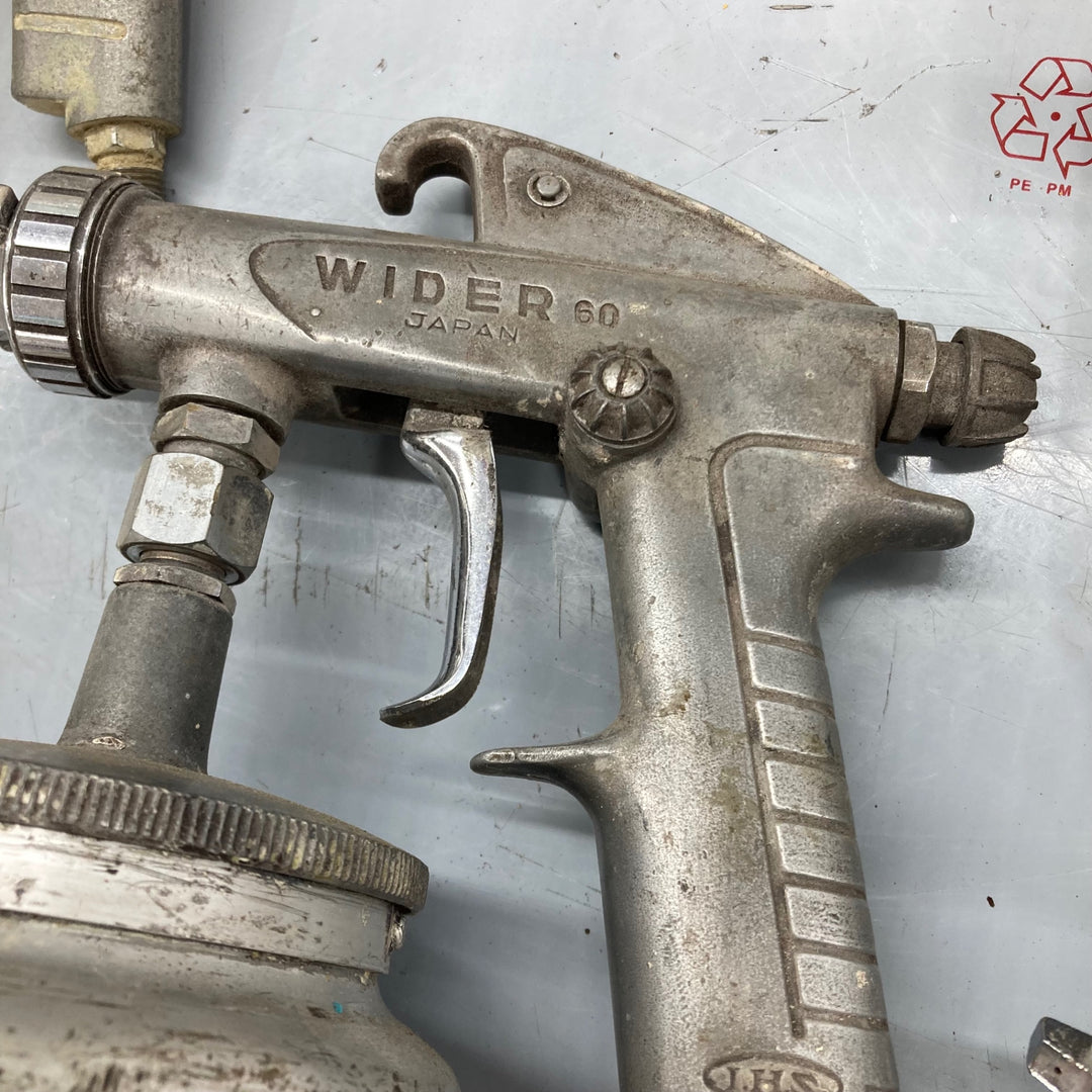 【中古現状品】アネスト岩田 明治 スプレーガン WIDER-60・61・HS2Y-G30・吹付ガンセット 計8個セット【東大和店】