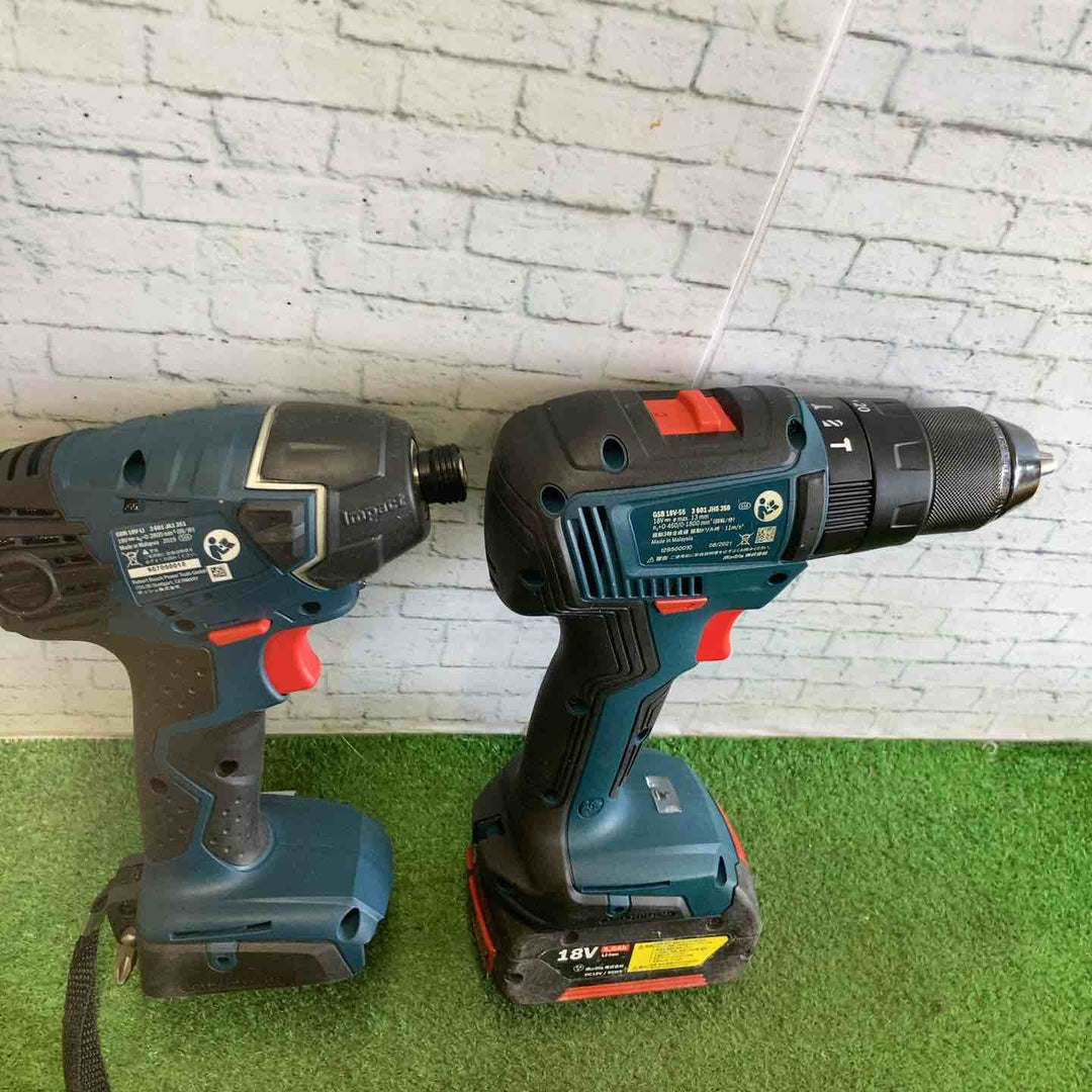 BOSCH 18v インパクトドライバ GDR18V-Li ドリルドドライバ GSB18V-55 【町田店】