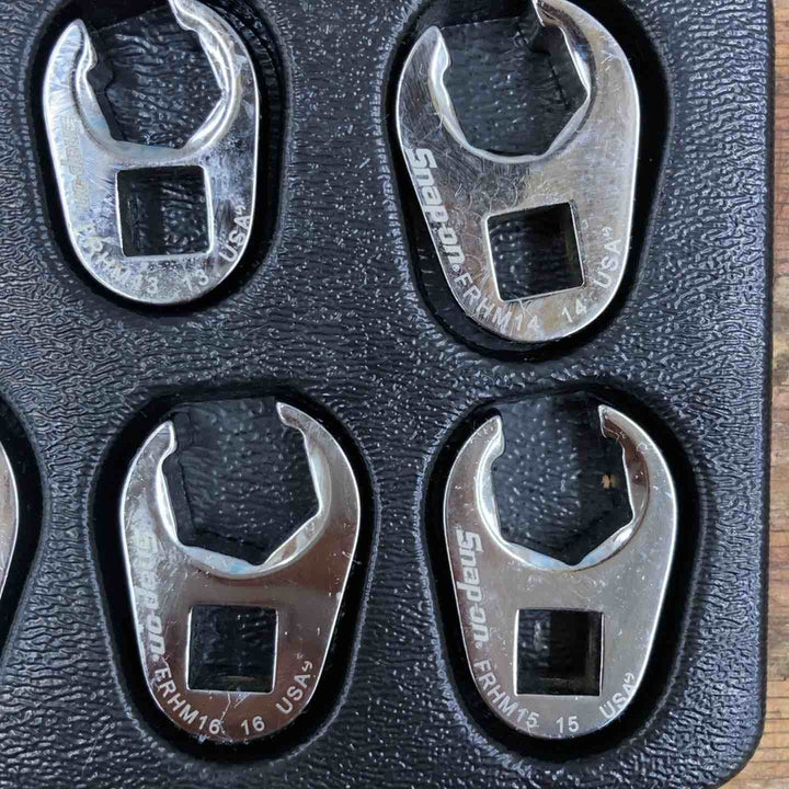 【中古品】▲スナップオン(Snap-on) フレアナットレンチ クローフットレンチ 10個セット FRHM19～10 3/8sq FRHM【柏店】