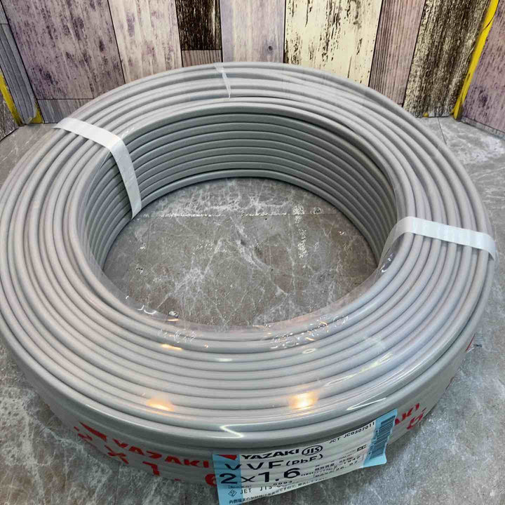 【未使用品】YAZAKI VVFケーブル 2ｘ1.6ｍｍ 100ｍ巻【八潮店】