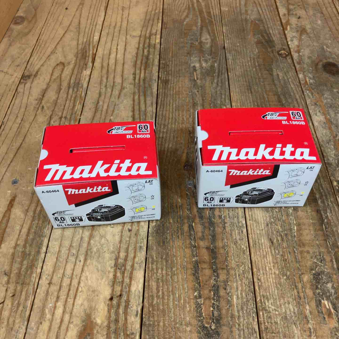 ≪特価≫マキタ(makita) リチウムイオンバッテリー 18V/6.0Ah BL1860B 計2点セット【所沢店】