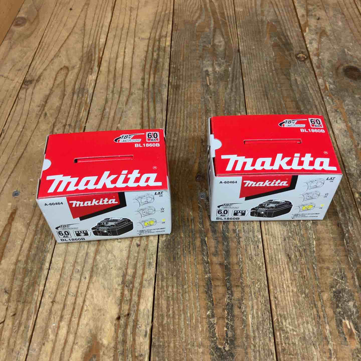 ≪特価≫マキタ(makita) リチウムイオンバッテリー 18V/6.0Ah BL1860B 計2点セット【所沢店】